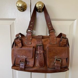 Mulberry Roxanne Darwin Oak Brown Leather Tote